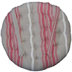 HOMEMAISON Galette De Chaise Ronde Oudoor Au Style D'antan Rouge D 40 Cm - Rouge