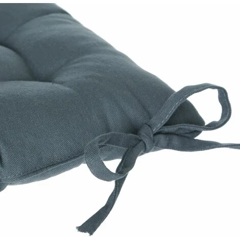 ATMOSPHERA Galette De Chaise Carré - 38 X 38 Cm - Orage - 38 X 38 - Bleu Foncé 6 ATMOSPHERA Galette De Chaise Carré - 38 X 38 Cm - Orage - 38 X 38 - Bleu Foncé – Image 4