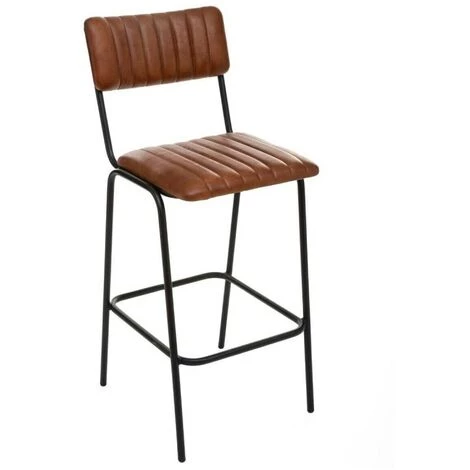Tabouret De Bar En Cuir Marron Dario Atmosphera - Marron - Marron 3 Tabouret De Bar En Cuir Marron Dario Atmosphera - Marron - Marron