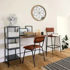 Tabouret De Bar En Cuir Marron Dario Atmosphera - Marron - Marron 8 Tabouret De Bar En Cuir Marron Dario Atmosphera - Marron - Marron -banc et tabouret Soldes Boutique 28998908 2