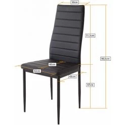 ALBATROS® Albatros Chaise Milano,Lot De 6, Gris -banc et tabouret Soldes Boutique 29330350 5