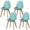 MADE4US CANDICE - Lot De 4 Chaises Scandinave - Velours - Vert Menthe - Pieds En Bois Massif Salle A Manger Salon - 50 X 46 X 83 Cm - Vert Menthe -banc et tabouret Soldes Boutique 29419105 1