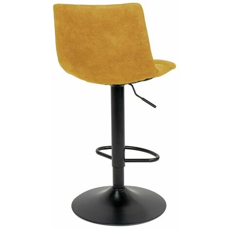 ALTOBUY MAGNUS - Lot De 2 Tabourets Acier Et Tissu Jaune Moutarde - Jaune 6 ALTOBUY MAGNUS - Lot De 2 Tabourets Acier Et Tissu Jaune Moutarde - Jaune – Image 4