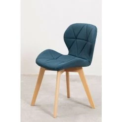 Chaise Silvi Nordic Sk SKLUM Bois De Hêtre - Polyèster - Pacifique -banc et tabouret Soldes Boutique 29468033 4