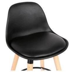 DAZHOM Chaise De Bar Chaise De Salle �� Manger Chaise De Loisirs Caf�� H��tre Jambe PP Tabouret Surface Chaise De Bar 39.5 * 44 * 91cm Deux Noir - Noir -banc et tabouret Soldes Boutique 29716895 4