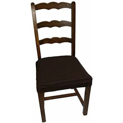 Housse De Galette De Chaise Coton/polyester Marron 65x45 Cm - Comptoir Du Linge 3 Housse De Galette De Chaise Coton/polyester Marron 65x45 Cm - Comptoir Du Linge