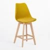 Lot De 2 Ou 4 Tabourets Hauts (67 Cm / 76 Cm) Nordic SKLUM Polypropylène - Bois De Hêtre - Jaune Curry ↑67 Cm X 2 -banc et tabouret Soldes Boutique 29998808 1