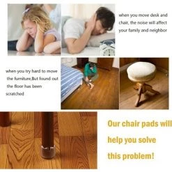 Betterlife 32 Coussins Pour Tables Et Chaises, Coussins De Protection, Coussins De Sol, Coussins De Canapé, Coussins De Tabouret, Coussins De Chaise, Pieds De Table, 25-29 Mm -banc et tabouret Soldes Boutique 30053793 5