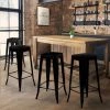 IDMARKET Lot De 4 Tabourets De Bar LENY Métal Noir Mat Empilable Aspect Brut Factory - Noir 2 IDMARKET Lot De 4 Tabourets De Bar LENY Métal Noir Mat Empilable Aspect Brut Factory - Noir -banc et tabouret Soldes Boutique 30200956 1