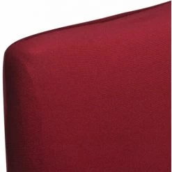 DéCOSHOP26 6 Housses De Chaise Dos Droit Extensibles Bordeaux - Or -banc et tabouret Soldes Boutique 30533471 4