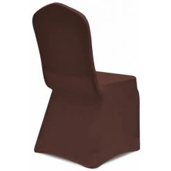 DéCOSHOP26 Housse De Chaise Extensible 4 Pcs Marron - Marron 10 DéCOSHOP26 Housse De Chaise Extensible 4 Pcs Marron - Marron -banc et tabouret Soldes Boutique 30533488 4