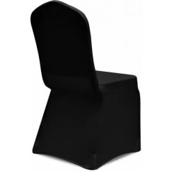 DéCOSHOP26 Housse De Chaise Extensible 4 Pcs Noir - Noir 11 DéCOSHOP26 Housse De Chaise Extensible 4 Pcs Noir - Noir -banc et tabouret Soldes Boutique 30533590 5