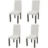 DéCOSHOP26 Housse De Chaise Droite Extensible 4 Pcs Crème - Crèmem 2 DéCOSHOP26 Housse De Chaise Droite Extensible 4 Pcs Crème - Crèmem -banc et tabouret Soldes Boutique 30533593 1