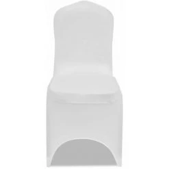 DéCOSHOP26 Housse De Chaise Extensible 4 Pcs Blanc - Blante -banc et tabouret Soldes Boutique 30533612 3
