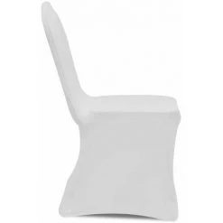 DéCOSHOP26 Housse De Chaise Extensible 4 Pcs Blanc - Blante -banc et tabouret Soldes Boutique 30533612 4