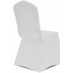 DéCOSHOP26 Housse De Chaise Extensible 4 Pcs Blanc - Blante -banc et tabouret Soldes Boutique 30533612 5