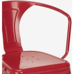 AHD AMAZING HOME DESIGN Chaises Industrielles De Style Tolix Avec Accoudoirs En Acier Pour Cuisine Et Bar Steel Arm | Rouge -banc et tabouret Soldes Boutique 30539465 5