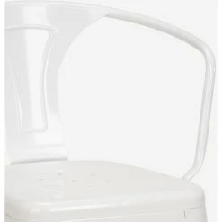 AHD AMAZING HOME DESIGN Tabouret Avec Dossier En Métal Design Industriel Pour Bar Et Cuisine Style Tolix Steel Back | Blanc -banc et tabouret Soldes Boutique 30539512 5