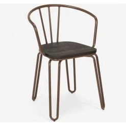 AHD AMAZING HOME DESIGN Chaises De Style Tolix Accoudoirs En Acier Design Industriel Pour Bar Et Cuisine Ferrum Arm | Marron -banc et tabouret Soldes Boutique 30539597 3