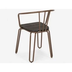 AHD AMAZING HOME DESIGN Chaises De Style Tolix Accoudoirs En Acier Design Industriel Pour Bar Et Cuisine Ferrum Arm | Marron -banc et tabouret Soldes Boutique 30539597 4