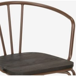 AHD AMAZING HOME DESIGN Chaises De Style Tolix Accoudoirs En Acier Design Industriel Pour Bar Et Cuisine Ferrum Arm | Marron -banc et tabouret Soldes Boutique 30539597 5