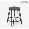 AHD AMAZING HOME DESIGN Tabouret En Métal Design Industriel Pour Bars Restaurants Cuisines Carbon One | Noir -banc et tabouret Soldes Boutique 30539641 1