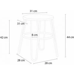 AHD AMAZING HOME DESIGN Tabouret En Métal Design Industriel Pour Bars Restaurants Cuisines Carbon One | Noir 11 AHD AMAZING HOME DESIGN Tabouret En Métal Design Industriel Pour Bars Restaurants Cuisines Carbon One | Noir -banc et tabouret Soldes Boutique 30539641 5