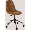 Chaise De Bureau En Similicuir Glamm Diamond SKLUM Simili Cuir - Acier Café Diamond - Café Diamond