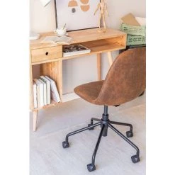 Chaise De Bureau En Similicuir Glamm Diamond SKLUM Simili Cuir - Acier Café Diamond - Café Diamond -banc et tabouret Soldes Boutique 30616477 3