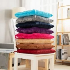 ILOVEMILAN Coussin De Chaise Carrée Dortoir étudiant Coussin De Chaise De Classe Automne Et Hiver Coussin De Siège épaississant Couleur Unie Coussin En Peluche——40*45cm -banc et tabouret Soldes Boutique 30872070 5