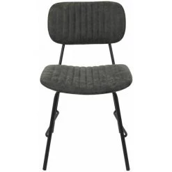 ALTOBUY DELTA - Lot De 2 Chaises Matelassées Gris Anthracite - Gris Anthracite -banc et tabouret Soldes Boutique 31071295 4