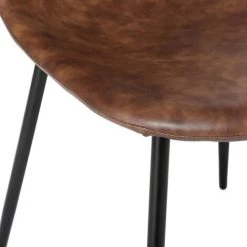 Lot De 2 Chaises Vladi Effet Cuir Marron Atmosphera -banc et tabouret Soldes Boutique 31489410 3