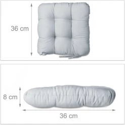 Relaxdays Coussin De Chaise Lot De 4 Lavable 10 Cm épaisseur Doux Moelleux Pour Siège De Jardin à Nouer 40 X 40 Cm Polyester, Gris 10 Relaxdays Coussin De Chaise Lot De 4 Lavable 10 Cm épaisseur Doux Moelleux Pour Siège De Jardin à Nouer 40 X 40 Cm Polyester, Gris -banc et tabouret Soldes Boutique 31791628 4