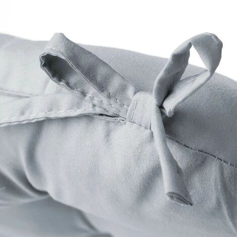 Relaxdays Coussin De Chaise Lot De 4 Lavable 10 Cm épaisseur Doux Moelleux Pour Siège De Jardin à Nouer 40 X 40 Cm Polyester, Gris 7 Relaxdays Coussin De Chaise Lot De 4 Lavable 10 Cm épaisseur Doux Moelleux Pour Siège De Jardin à Nouer 40 X 40 Cm Polyester, Gris – Image 5