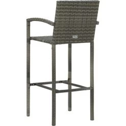 Tabourets De Bar Résine Tressée 2 Pcs Gris VidaXL 11 Tabourets De Bar Résine Tressée 2 Pcs Gris VidaXL -banc et tabouret Soldes Boutique 31859837 5