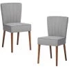 HOMEINBOX Lot De 2 Chaises De Salle à Manger Rembourrées, Chaise à Siège épais Sans Accoudoirs Pour Cuisine, Salon, Bureau, Chaise élégante Avec Dossier Gris Design Line 3785