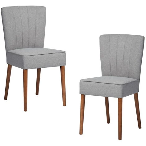 HOMEINBOX Lot De 2 Chaises De Salle à Manger Rembourrées, Chaise à Siège épais Sans Accoudoirs Pour Cuisine, Salon, Bureau, Chaise élégante Avec Dossier Gris Design Line 3785 3 HOMEINBOX Lot De 2 Chaises De Salle à Manger Rembourrées, Chaise à Siège épais Sans Accoudoirs Pour Cuisine, Salon, Bureau, Chaise élégante Avec Dossier Gris Design Line 3785