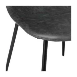 Chaise Vladi Effet Cuir Gris Atmosphera -banc et tabouret Soldes Boutique 32100961 3