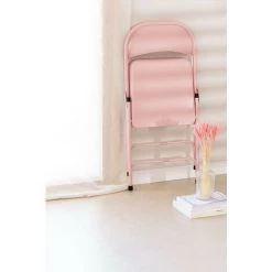 Lot De 2 Chaises Pliantes Ukla SKLUM Acier - Rose Barbe à Papa -banc et tabouret Soldes Boutique 32127904 3