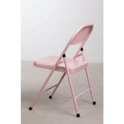 Lot De 2 Chaises Pliantes Ukla SKLUM Acier - Rose Barbe à Papa -banc et tabouret Soldes Boutique 32127904 5