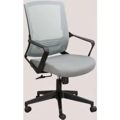 Chaise De Bureau Avec Roulettes Work Colors SKLUM Polypropylène - Nylon - Gris Bleu Clair - Gris