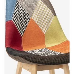 AHD AMAZING HOME DESIGN Tabouret Haut Pour Bar Et Cuisine Design En Tissu Bois Patchwork Chick -banc et tabouret Soldes Boutique 32290338 4