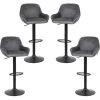 SIFREE Lot De 4 Tabouret De Bar Braga Tissu GRIS En Métal 2 SIFREE Lot De 4 Tabouret De Bar Braga Tissu GRIS En Métal -banc et tabouret Soldes Boutique 32327867 1