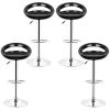 SIFREE 4pcsTabourets De Bar,Hauteur Reglable,en Forme De Croissant,en Plastique(ABS) Adjustable,Grand Siege Et Base, Pour Bar, Comptoir Ou Cuisine,Noir -banc et tabouret Soldes Boutique 32328130 1