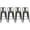 SiFree®Tabourets De Bar Industriel En Metal Lot De 4 Pour Cuisine Bistrot Café