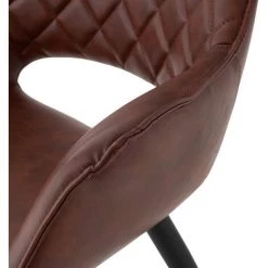 WOMO DESIGN Lot De 2 Chaise Design Rétro Salle à Manger Cuir Synthétique Marron WOMO-DESIGN® -banc et tabouret Soldes Boutique 32341377 5