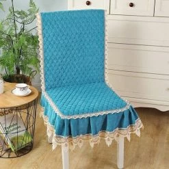 PERLE RARE Protecteur De Housse De Chaise-Bleu（B）