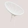 Chaise De Jardin Blanche New Acapulco SKLUM Polyéthylène - Acier - Blanc -banc et tabouret Soldes Boutique 32664574 1
