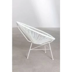 Chaise De Jardin Blanche New Acapulco SKLUM Polyéthylène - Acier - Blanc -banc et tabouret Soldes Boutique 32664574 4