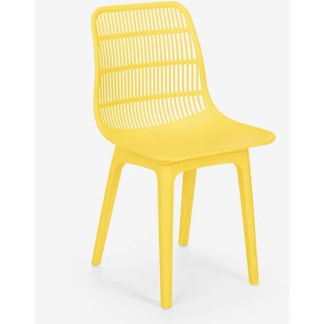 AHD AMAZING HOME DESIGN Chaise En Polypropylène Pour Cuisine, Bar, Restaurant, Jardin Moderne Bluetit | Jaune 6 AHD AMAZING HOME DESIGN Chaise En Polypropylène Pour Cuisine, Bar, Restaurant, Jardin Moderne Bluetit | Jaune – Image 4